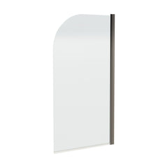 [BBSC17] Contemporary 6mm Toughened Safety Glass Round Bath Screen - 1430 x 790mm - Cutout