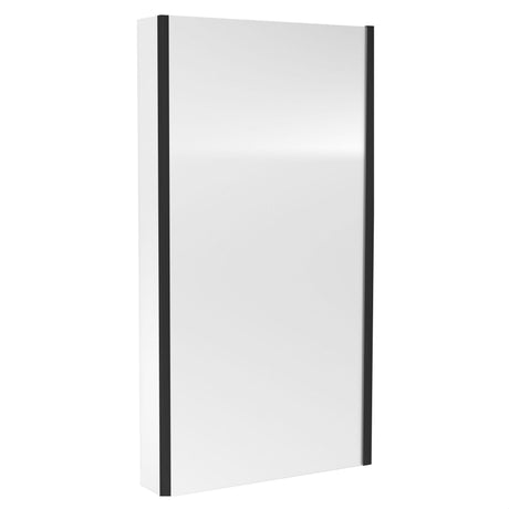 [BBSCBS2BP] Black 6mm Toughened Safety Glass Reversible L-Shaped Bath Screen Fixed - Cutout