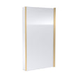 [BBSCBS78] Contemporary 6mm Toughened Safety Glass Square Hinged Bath Screen with Fixed Return - 1430 x 795 x 24mm - Brushed Brass - Cutout