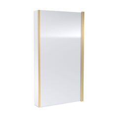 [BBSCBS78] Contemporary 6mm Toughened Safety Glass Square Hinged Bath Screen with Fixed Return, Choice of Colour - Cutout