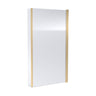 [BBSCBS78] Contemporary 6mm Toughened Safety Glass Square Hinged Bath Screen with Fixed Return, Choice of Colour - Cutout