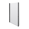 [BBSCBS7BP] Contemporary 6mm Toughened Safety Glass Square Hinged Bath Screen with Fixed Return, Choice of Colour - Cutout