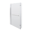 [BBSCBSR1] 6mm Toughened Safety Glass Reversible L-Shaped Bath Fixed Screen Hinged Return with Rail - Chrome - Cutout