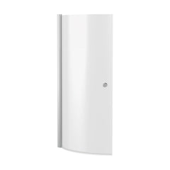 [BBSCCS1] Chrome 6mm Toughened Safety Glass Reversible P-Bath Screen with Knob - Cutout