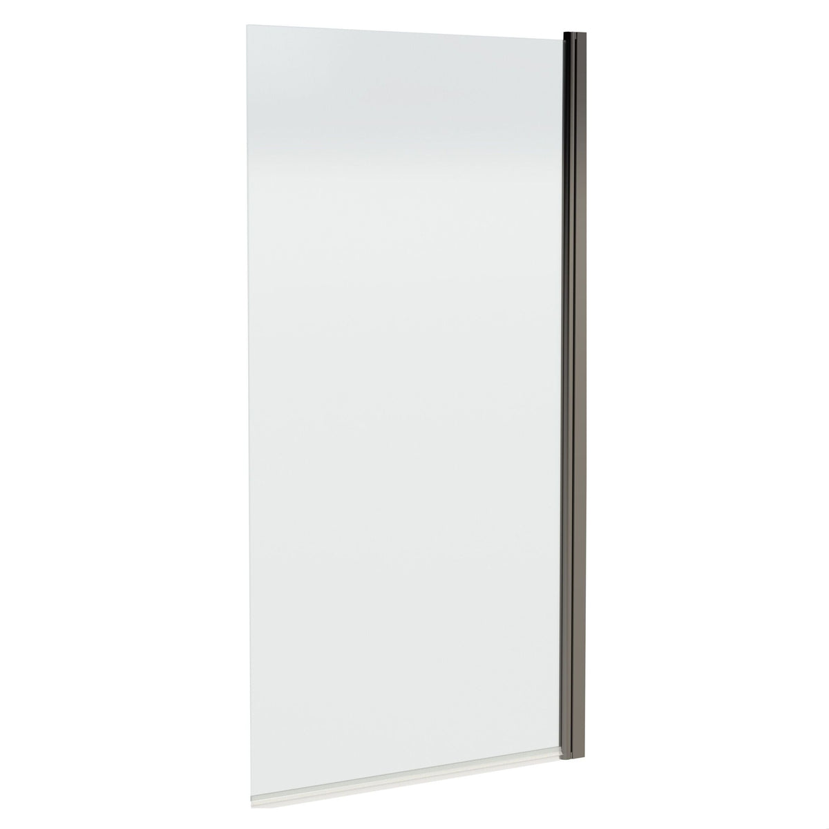 [BBSCQGM] Contemporary Square 6mm Hinged Bath Screen, 1430 x 790mm, Choice of Finish - Cutout