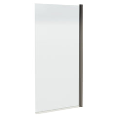 [BBSCQGM] Contemporary Square 6mm Hinged Bath Screen, 1430 x 790mm, Choice of Finish - Cutout