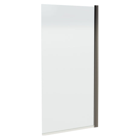[BBSCQGM] Contemporary Square 6mm Hinged Bath Screen, 1430 x 790mm, Choice of Finish - Cutout