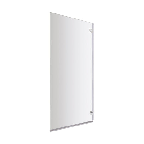[BBSCRSSQ] Chrome 5mm Toughened Safety Glass Hinged Shower Bath Screen - Cutout