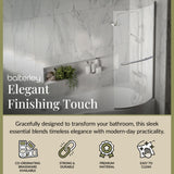Curved 6mm Toughened Safety Glass Reversible B-Bath Screen