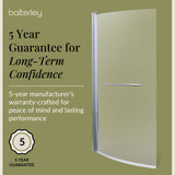 Curved 6mm Toughened Safety Glass Reversible B-Bath Screen