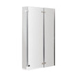 [BBSCSBS0] 5mm Toughened Safety Glass Centre Hinged L Shaped Shower Bath Screen - Chrome - Cutout