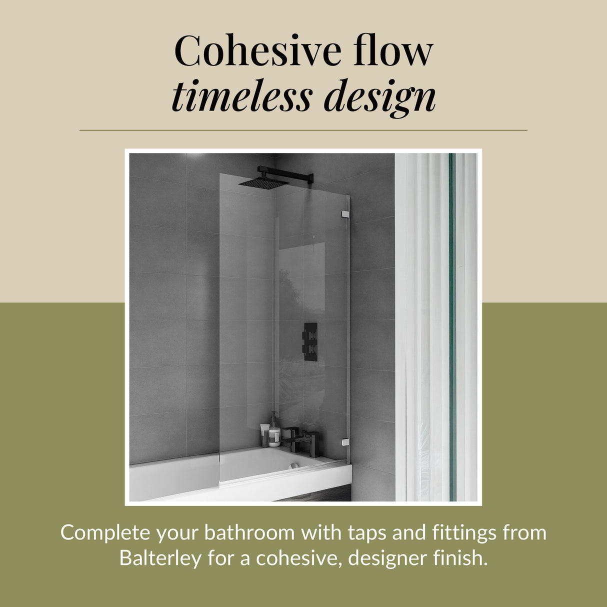 8mm Toughened Safety Glass Reversible Hinged Straight Shower Bath Screen - Choice of Colour