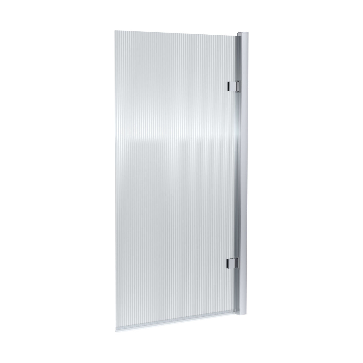 [BBSCSQ7FL] Contemporary 8mm Toughened Safety Glass Square Hinged Fluted Bath Screen, 1520 x 830 x 24mm - Choice of Colour - Cutout