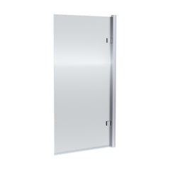 [BBSCSQ7FL] Contemporary 8mm Toughened Safety Glass Square Hinged Fluted Bath Screen, 1520 x 830 x 24mm - Choice of Colour - Cutout