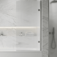 [BBSCSQ7FL] Contemporary 8mm Toughened Safety Glass Square Hinged Fluted Bath Screen, 1520 x 830 x 24mm - Choice of Colour - Silo