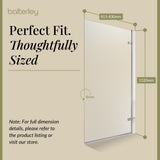 8mm Toughened Safety Glass Reversible Hinged Straight Shower Bath Screen - Choice of Colour