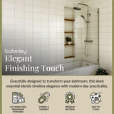 8mm Toughened Safety Glass Reversible Hinged Straight Shower Bath Screen - Choice of Colour