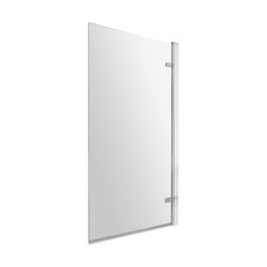 [BBSCSQ7] Contemporary 8mm Toughened Safety Glass Reversible Hinged Straight Shower Bath Screen - Choice of Colour - Cutout