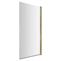 [BBSCSQ8] Contemporary Square 6mm Hinged Bath Screen, 1430 x 790mm, Choice of Finish - Cutout