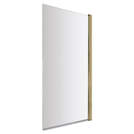 [BBSCSQ8] Contemporary Square 6mm Hinged Bath Screen, 1430 x 790mm, Choice of Finish - Cutout