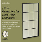 Black Framed Reversible Hinged Shower Bath Screen – 6 mm Toughened Safety Glass,  H: 1430 × W: 790 × D: 38 mm