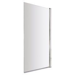 [BBSCSQ] Contemporary Square 6mm Hinged Bath Screen, 1430 x 790mm, Choice of Finish - Cutout