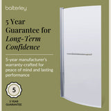 Curved 6mm Toughened Safety Glass Reversible B-Bath Screen