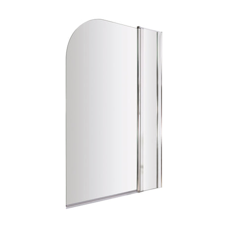 [BBSCSS2] Balterley Modern 6mm Toughened Safety Glass Reversible Shower Bath Screen with Fixed Panel - Chrome - Cutout
