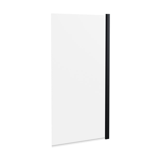 [BBSCSS6BP] Balterley Traditional 6mm Toughened Safety Glass Straight Reversible Bath Screen - Black - Cutout