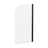 [BBSCSS7BP] Contemporary 6mm Toughened Safety Glass Round Bath Screen - 1430 x 790mm - Cutout