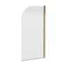 [BBSCSS8] Contemporary 6mm Toughened Safety Glass Round Bath Screen - 1430 x 790mm - Cutout