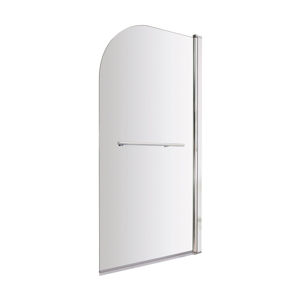 [BBSCSSR1] Balterley Modern 6mm Toughened Safety Glass Reversible Shower Bath Screen with Towel Rail, 1430 x 790mm - Chrome - Cutout