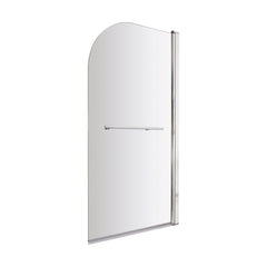[BBSCSSR1] Balterley Modern 6mm Toughened Safety Glass Reversible Shower Bath Screen with Towel Rail, 1430 x 790mm - Chrome - Cutout