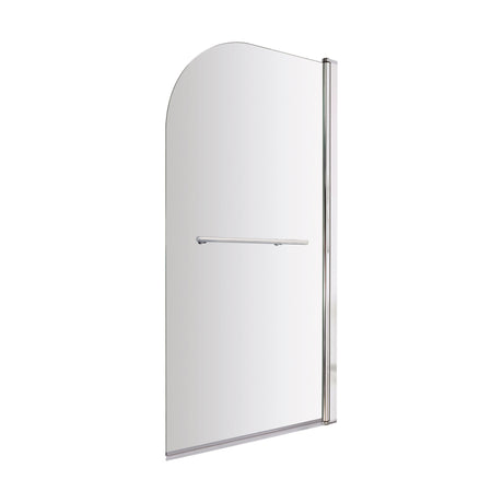 [BBSCSSR1] Balterley Modern 6mm Toughened Safety Glass Reversible Shower Bath Screen with Towel Rail, 1430 x 790mm - Chrome - Cutout