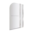 [BBSCSSR2] Balterley Modern 6mm Glass Reversible Shower Bath Screen Fixed Panel, 1433 x 998mm - Chrome - Cutout