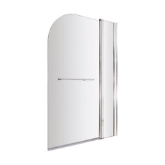 [BBSCSSR2] Balterley Modern 6mm Glass Reversible Shower Bath Screen Fixed Panel, 1433 x 998mm - Chrome - Cutout