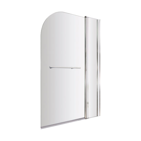 [BBSCSSR2] Balterley Modern 6mm Glass Reversible Shower Bath Screen Fixed Panel, 1433 x 998mm - Chrome - Cutout