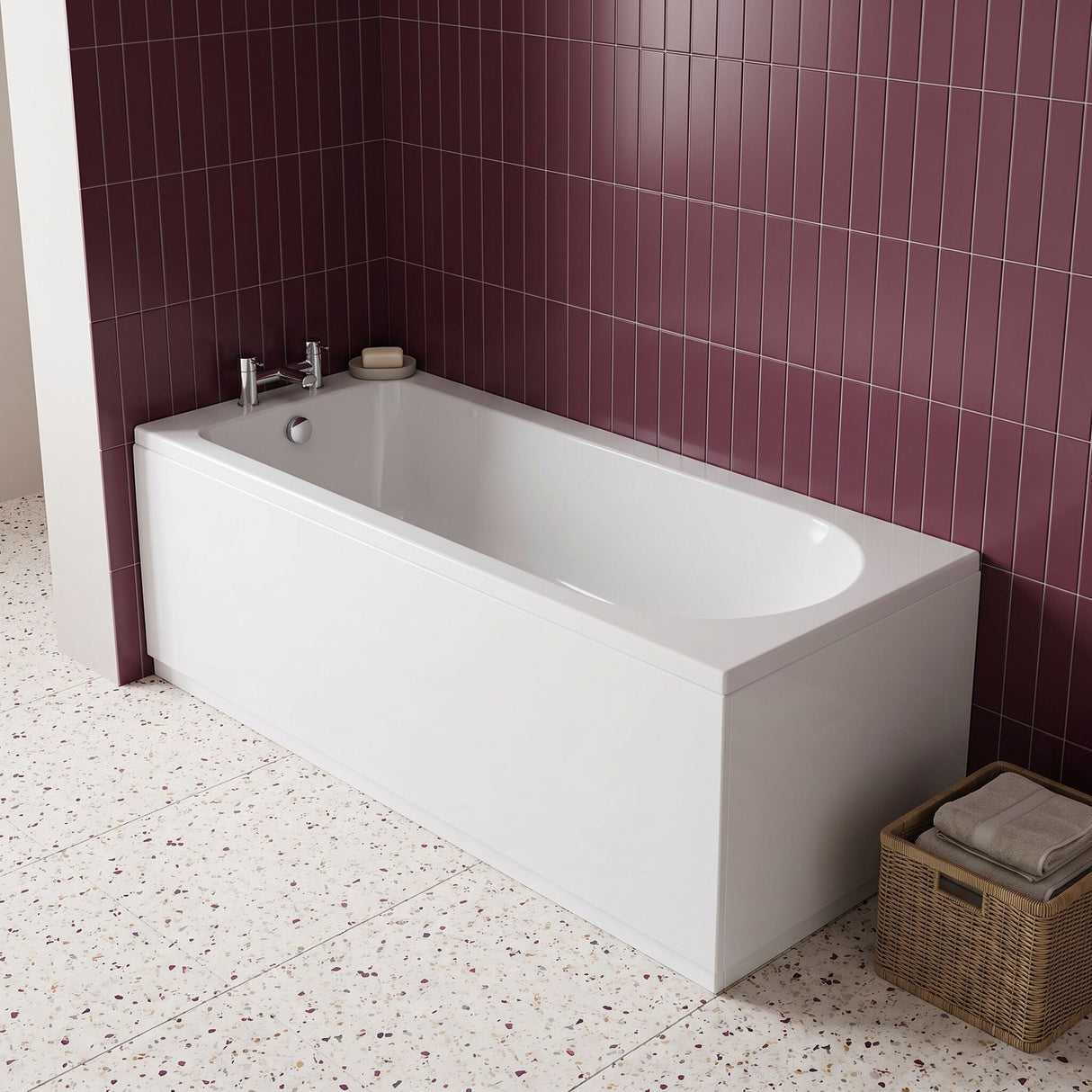 [BBSE013] Round Single Ended Eternalite Bath with Leg Set, Choice of Size