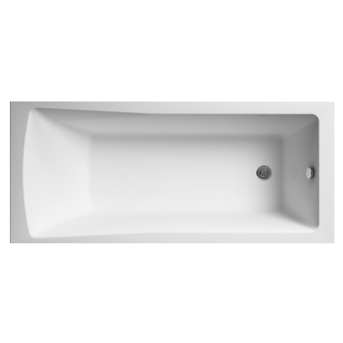 [BBSE404] Contemporary Square Single Ended Bath Tub & Leg Set - Multiple Sizes - Cutout