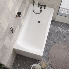 [BBSE404] Contemporary Square Single Ended Bath Tub & Leg Set - Multiple Sizes - Lifestyle 2