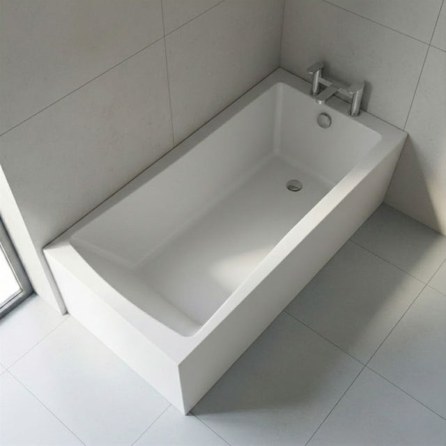 [BBSE404] Contemporary Square Single Ended Bath Tub & Leg Set - Multiple Sizes - Silo