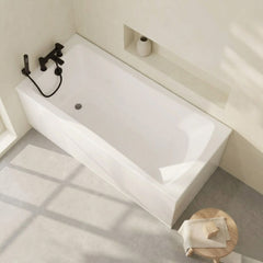 [BBSE405] Contemporary Square Single Ended Bath Tub & Leg Set - Multiple Sizes - Silo