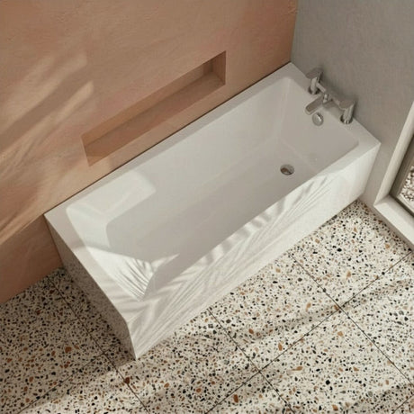 [BBSE407] Contemporary Square Single Ended Bath Tub & Leg Set - Multiple Sizes - Silo
