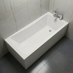 [BBSE414] Contemporary Square Single Ended Bath Tub & Leg Set - Multiple Sizes - Silo