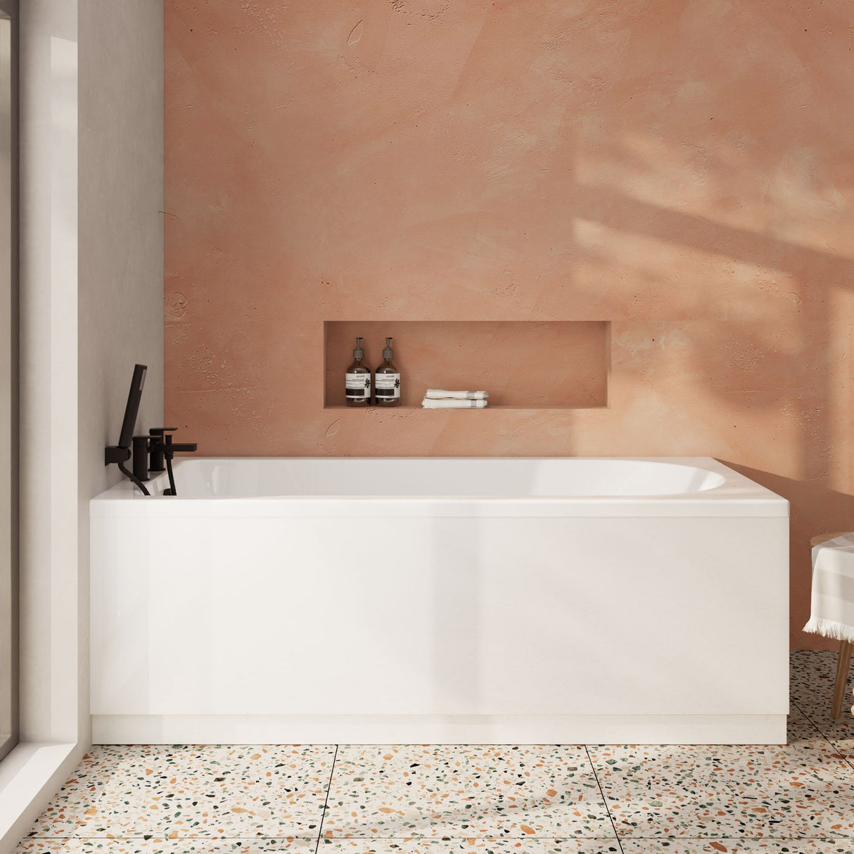 [BBSE610] Contemporary Round Single Ended Bath & Leg Set - Multiple Sizes Available - Lifestyle 1