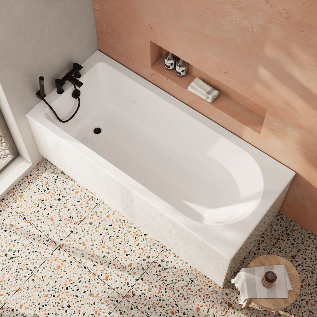 [BBSE610] Contemporary Round Single Ended Bath & Leg Set - Multiple Sizes Available - Lifestyle 2