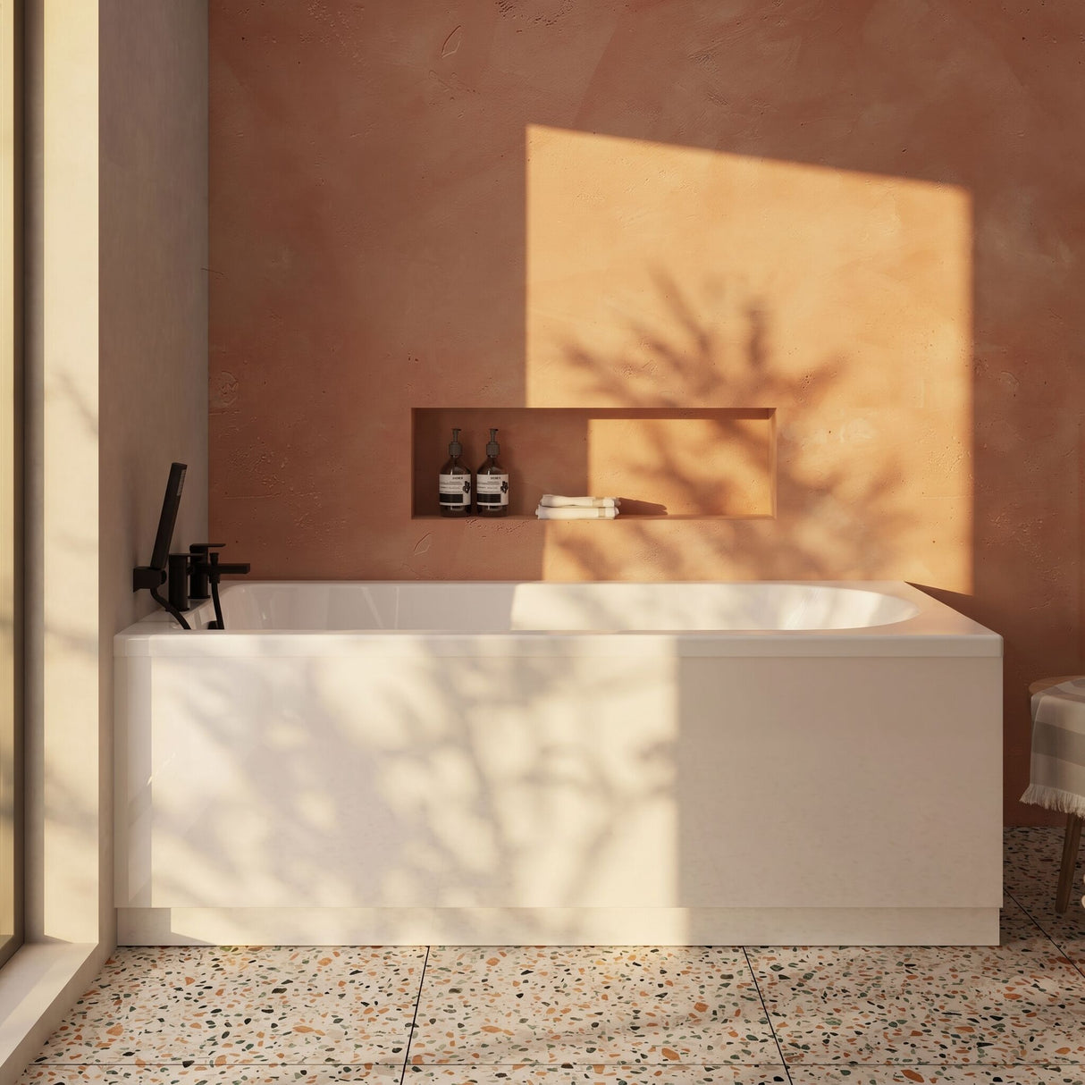 [BBSE614] Contemporary Round Single Ended Bath & Leg Set - Multiple Sizes Available - Lifestyle 1