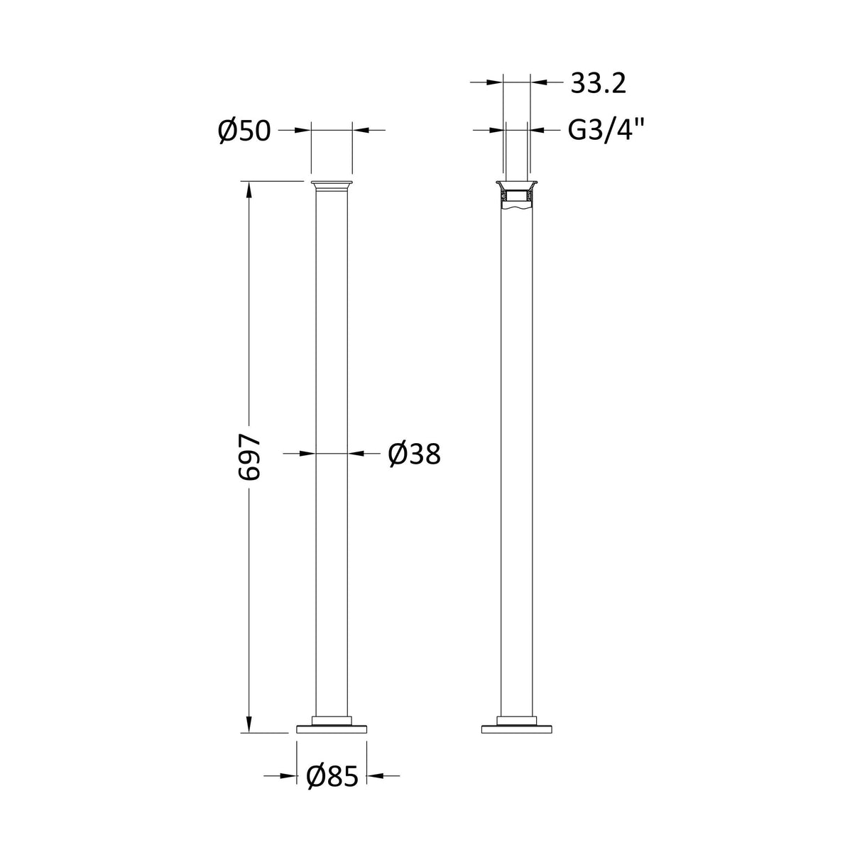 [BBSP311] Standpipes - Technical Drawing