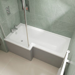 [BBSS1585L] Contemporary Square Shower Bath - Choose Size and Orientation - Lifestyle 1