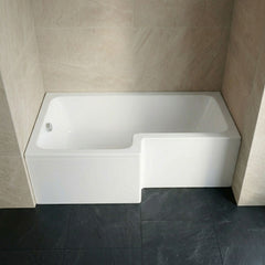 [BBSS1585L] Contemporary Square Shower Bath - Choose Size and Orientation - Silo